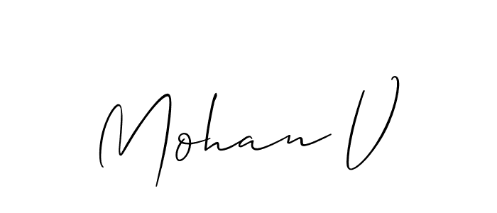 Make a beautiful signature design for name Mohan V. Use this online signature maker to create a handwritten signature for free. Mohan V signature style 2 images and pictures png