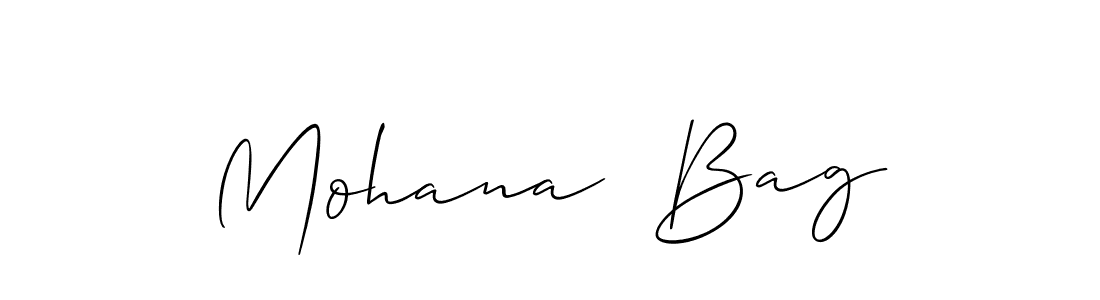 Mohana  Bag stylish signature style. Best Handwritten Sign (Allison_Script) for my name. Handwritten Signature Collection Ideas for my name Mohana  Bag. Mohana  Bag signature style 2 images and pictures png