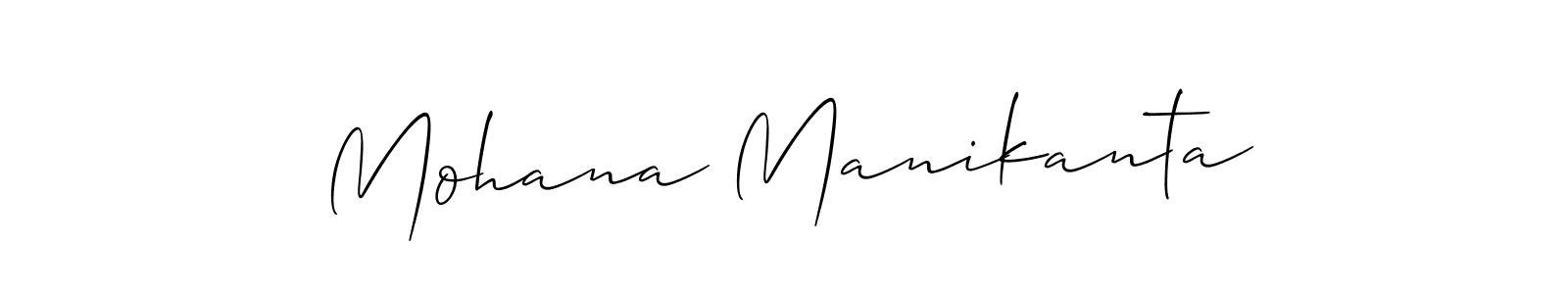 How to make Mohana Manikanta name signature. Use Allison_Script style for creating short signs online. This is the latest handwritten sign. Mohana Manikanta signature style 2 images and pictures png