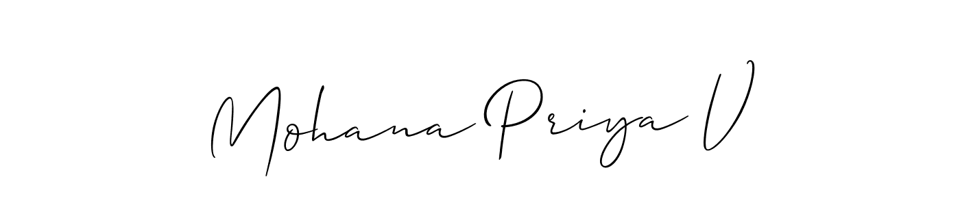Best and Professional Signature Style for Mohana Priya V. Allison_Script Best Signature Style Collection. Mohana Priya V signature style 2 images and pictures png