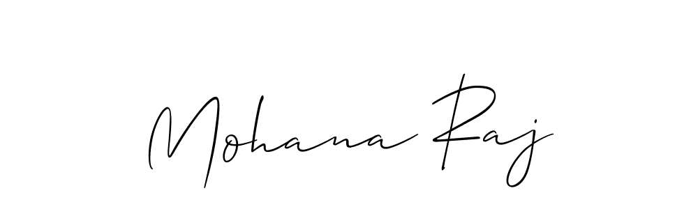 Create a beautiful signature design for name Mohana Raj. With this signature (Allison_Script) fonts, you can make a handwritten signature for free. Mohana Raj signature style 2 images and pictures png