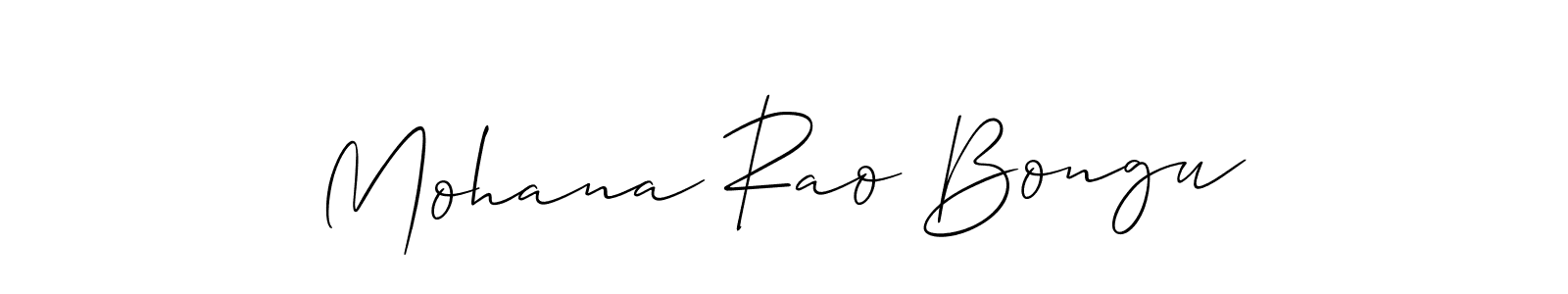 How to make Mohana Rao Bongu name signature. Use Allison_Script style for creating short signs online. This is the latest handwritten sign. Mohana Rao Bongu signature style 2 images and pictures png