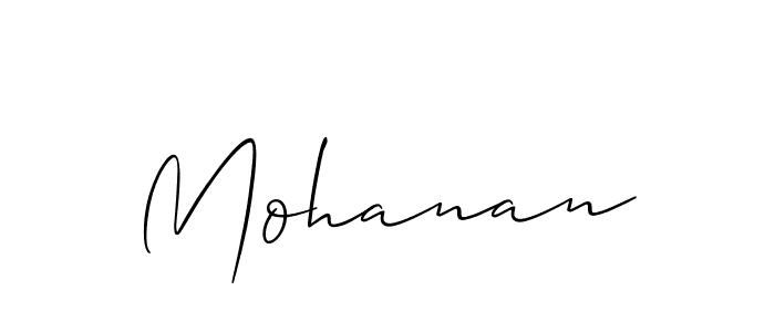 Mohanan stylish signature style. Best Handwritten Sign (Allison_Script) for my name. Handwritten Signature Collection Ideas for my name Mohanan. Mohanan signature style 2 images and pictures png