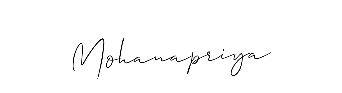 Best and Professional Signature Style for Mohanapriya. Allison_Script Best Signature Style Collection. Mohanapriya signature style 2 images and pictures png