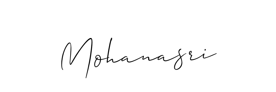 Create a beautiful signature design for name Mohanasri. With this signature (Allison_Script) fonts, you can make a handwritten signature for free. Mohanasri signature style 2 images and pictures png