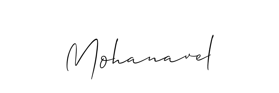 It looks lik you need a new signature style for name Mohanavel. Design unique handwritten (Allison_Script) signature with our free signature maker in just a few clicks. Mohanavel signature style 2 images and pictures png