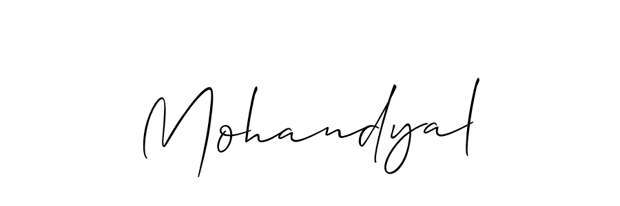 You should practise on your own different ways (Allison_Script) to write your name (Mohandyal) in signature. don't let someone else do it for you. Mohandyal signature style 2 images and pictures png