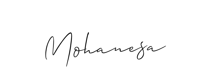 How to make Mohanesa signature? Allison_Script is a professional autograph style. Create handwritten signature for Mohanesa name. Mohanesa signature style 2 images and pictures png