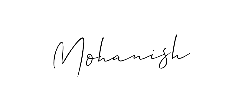 Also we have Mohanish name is the best signature style. Create professional handwritten signature collection using Allison_Script autograph style. Mohanish signature style 2 images and pictures png
