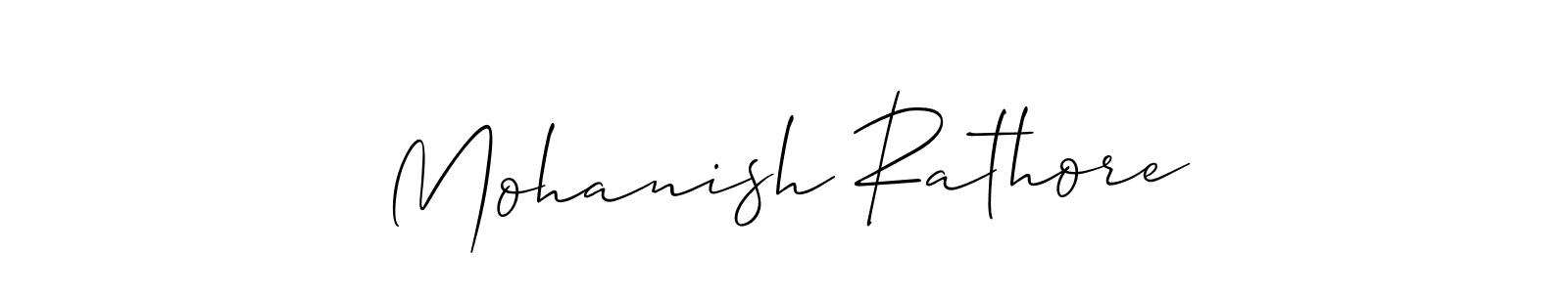 Design your own signature with our free online signature maker. With this signature software, you can create a handwritten (Allison_Script) signature for name Mohanish Rathore. Mohanish Rathore signature style 2 images and pictures png