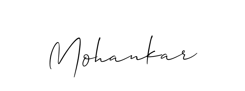 Allison_Script is a professional signature style that is perfect for those who want to add a touch of class to their signature. It is also a great choice for those who want to make their signature more unique. Get Mohankar name to fancy signature for free. Mohankar signature style 2 images and pictures png