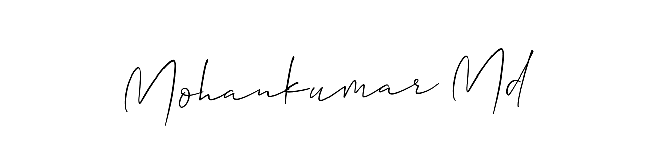 Similarly Allison_Script is the best handwritten signature design. Signature creator online .You can use it as an online autograph creator for name Mohankumar Md. Mohankumar Md signature style 2 images and pictures png