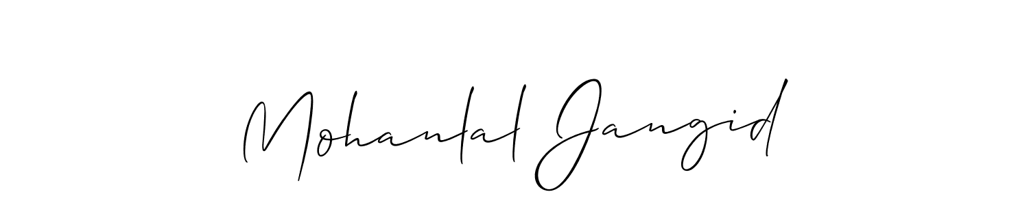 Check out images of Autograph of Mohanlal Jangid name. Actor Mohanlal Jangid Signature Style. Allison_Script is a professional sign style online. Mohanlal Jangid signature style 2 images and pictures png