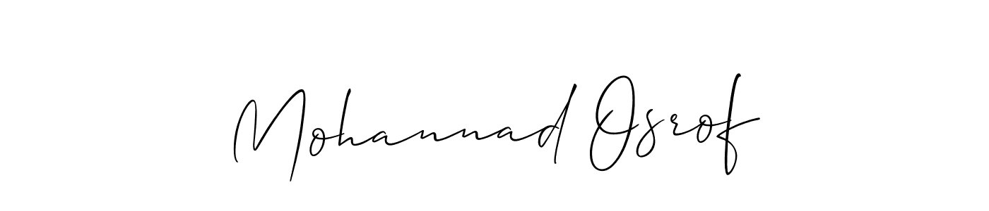 Allison_Script is a professional signature style that is perfect for those who want to add a touch of class to their signature. It is also a great choice for those who want to make their signature more unique. Get Mohannad Osrof name to fancy signature for free. Mohannad Osrof signature style 2 images and pictures png