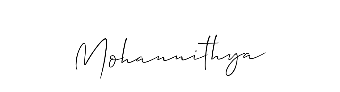 Design your own signature with our free online signature maker. With this signature software, you can create a handwritten (Allison_Script) signature for name Mohannithya. Mohannithya signature style 2 images and pictures png