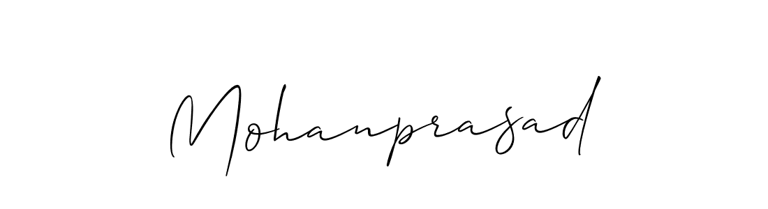 Also You can easily find your signature by using the search form. We will create Mohanprasad name handwritten signature images for you free of cost using Allison_Script sign style. Mohanprasad signature style 2 images and pictures png