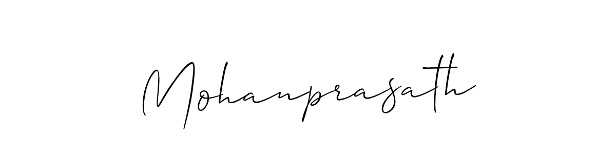 How to make Mohanprasath signature? Allison_Script is a professional autograph style. Create handwritten signature for Mohanprasath name. Mohanprasath signature style 2 images and pictures png