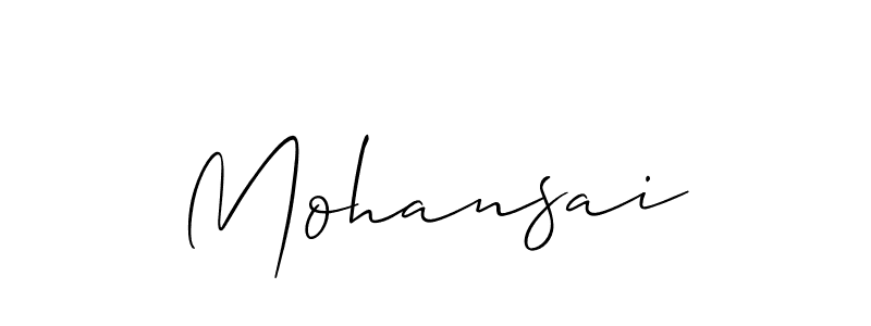 if you are searching for the best signature style for your name Mohansai. so please give up your signature search. here we have designed multiple signature styles  using Allison_Script. Mohansai signature style 2 images and pictures png