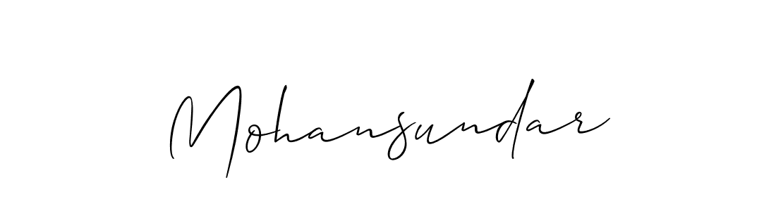 How to Draw Mohansundar signature style? Allison_Script is a latest design signature styles for name Mohansundar. Mohansundar signature style 2 images and pictures png