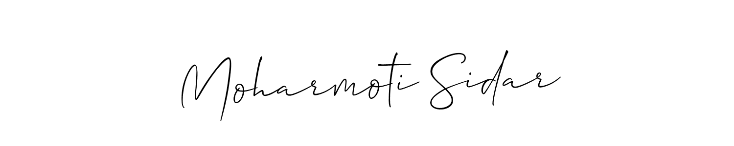 Allison_Script is a professional signature style that is perfect for those who want to add a touch of class to their signature. It is also a great choice for those who want to make their signature more unique. Get Moharmoti Sidar name to fancy signature for free. Moharmoti Sidar signature style 2 images and pictures png
