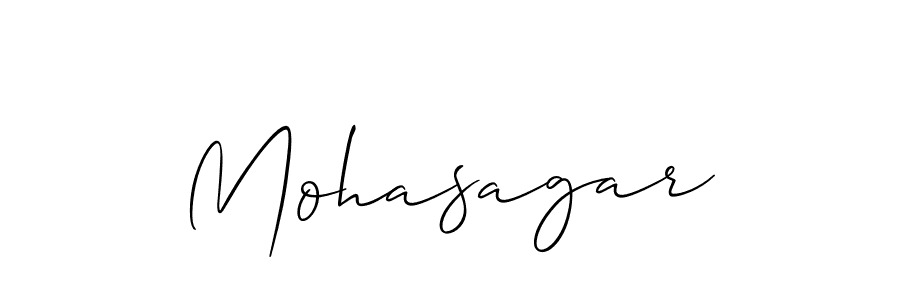 Design your own signature with our free online signature maker. With this signature software, you can create a handwritten (Allison_Script) signature for name Mohasagar. Mohasagar signature style 2 images and pictures png