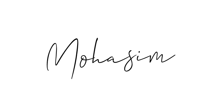 Create a beautiful signature design for name Mohasim. With this signature (Allison_Script) fonts, you can make a handwritten signature for free. Mohasim signature style 2 images and pictures png