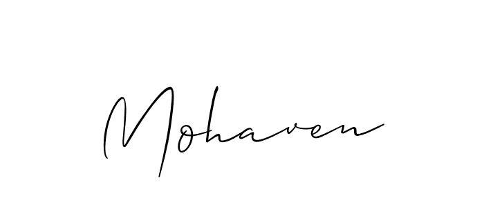 Design your own signature with our free online signature maker. With this signature software, you can create a handwritten (Allison_Script) signature for name Mohaven. Mohaven signature style 2 images and pictures png