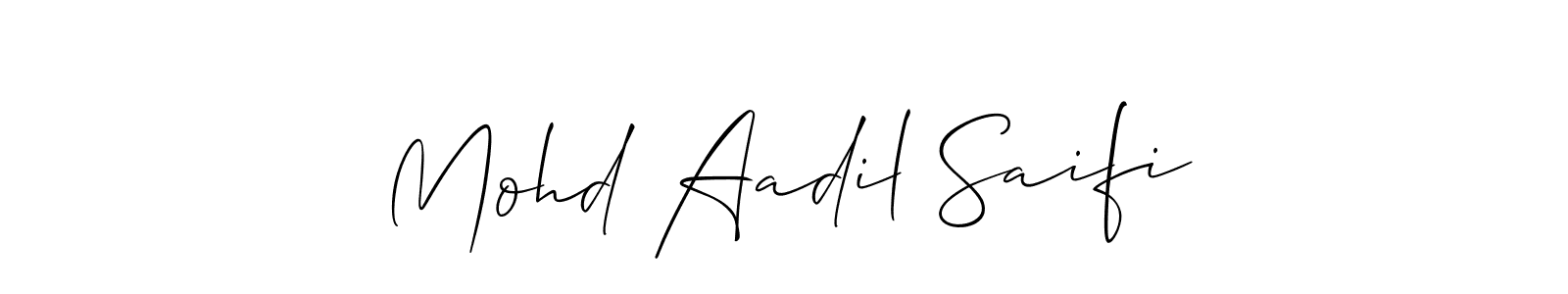 It looks lik you need a new signature style for name Mohd Aadil Saifi. Design unique handwritten (Allison_Script) signature with our free signature maker in just a few clicks. Mohd Aadil Saifi signature style 2 images and pictures png