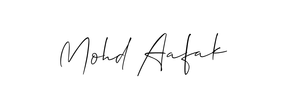 Use a signature maker to create a handwritten signature online. With this signature software, you can design (Allison_Script) your own signature for name Mohd Aafak. Mohd Aafak signature style 2 images and pictures png