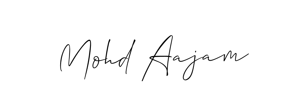 You should practise on your own different ways (Allison_Script) to write your name (Mohd Aajam) in signature. don't let someone else do it for you. Mohd Aajam signature style 2 images and pictures png
