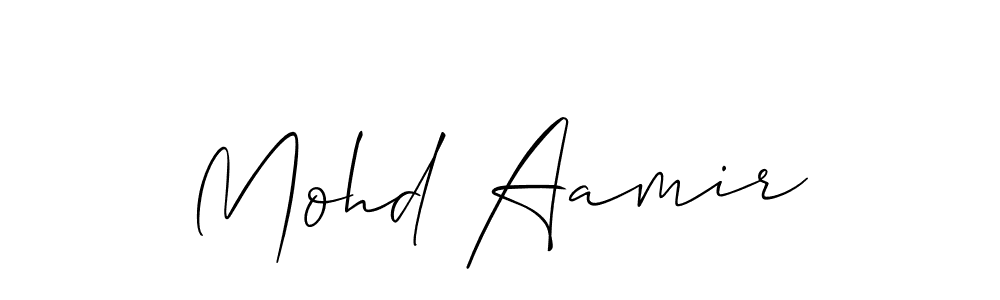 Create a beautiful signature design for name Mohd Aamir. With this signature (Allison_Script) fonts, you can make a handwritten signature for free. Mohd Aamir signature style 2 images and pictures png