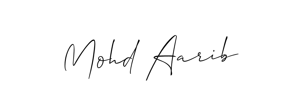 Make a beautiful signature design for name Mohd Aarib. With this signature (Allison_Script) style, you can create a handwritten signature for free. Mohd Aarib signature style 2 images and pictures png