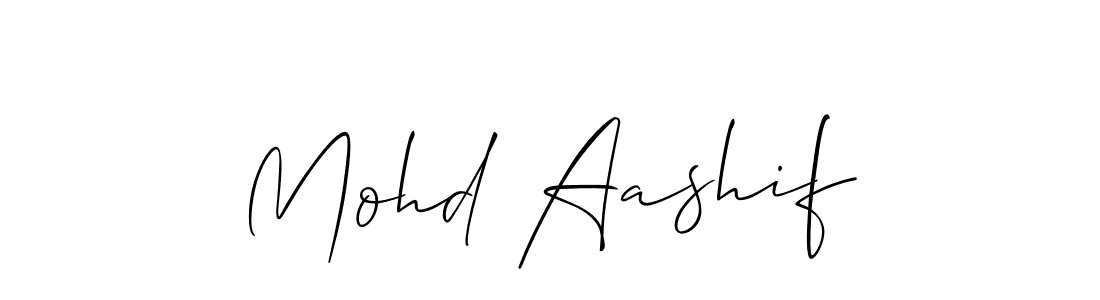 Also we have Mohd Aashif name is the best signature style. Create professional handwritten signature collection using Allison_Script autograph style. Mohd Aashif signature style 2 images and pictures png