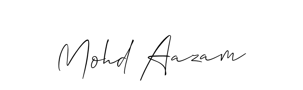 Allison_Script is a professional signature style that is perfect for those who want to add a touch of class to their signature. It is also a great choice for those who want to make their signature more unique. Get Mohd Aazam name to fancy signature for free. Mohd Aazam signature style 2 images and pictures png