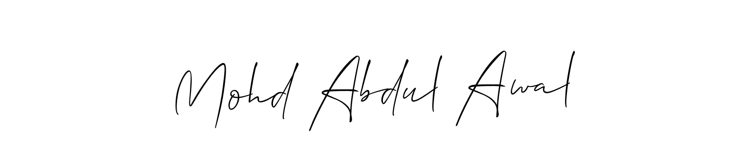 Also You can easily find your signature by using the search form. We will create Mohd Abdul Awal name handwritten signature images for you free of cost using Allison_Script sign style. Mohd Abdul Awal signature style 2 images and pictures png