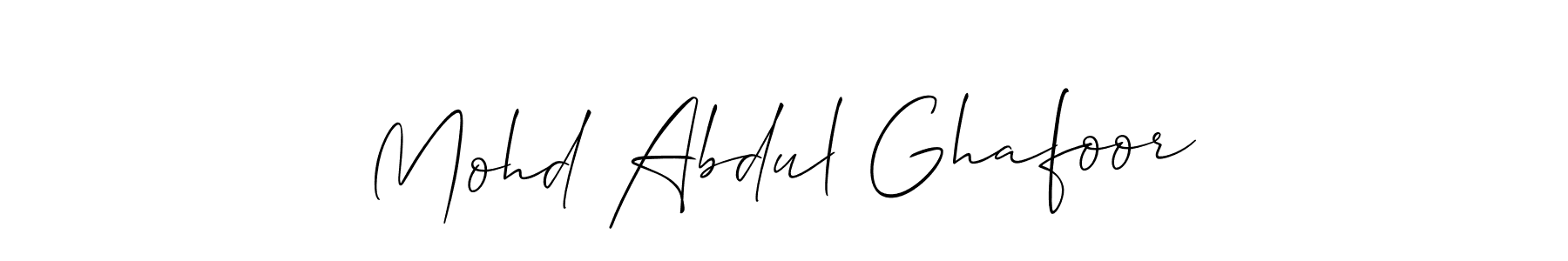 Design your own signature with our free online signature maker. With this signature software, you can create a handwritten (Allison_Script) signature for name Mohd Abdul Ghafoor. Mohd Abdul Ghafoor signature style 2 images and pictures png