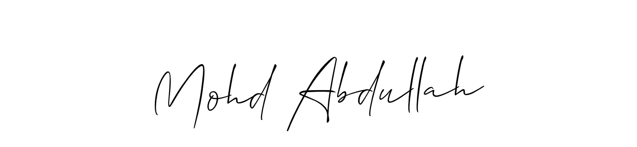 Mohd Abdullah stylish signature style. Best Handwritten Sign (Allison_Script) for my name. Handwritten Signature Collection Ideas for my name Mohd Abdullah. Mohd Abdullah signature style 2 images and pictures png