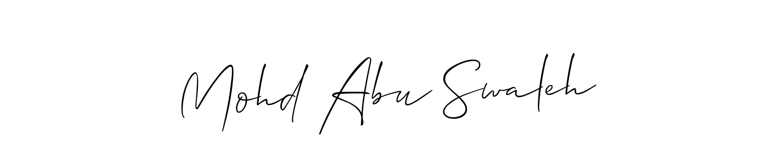 Make a beautiful signature design for name Mohd Abu Swaleh. With this signature (Allison_Script) style, you can create a handwritten signature for free. Mohd Abu Swaleh signature style 2 images and pictures png