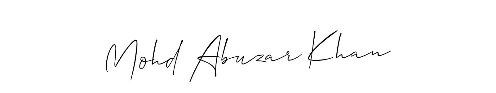 Make a beautiful signature design for name Mohd Abuzar Khan. Use this online signature maker to create a handwritten signature for free. Mohd Abuzar Khan signature style 2 images and pictures png