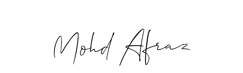 Make a short Mohd Afraz signature style. Manage your documents anywhere anytime using Allison_Script. Create and add eSignatures, submit forms, share and send files easily. Mohd Afraz signature style 2 images and pictures png