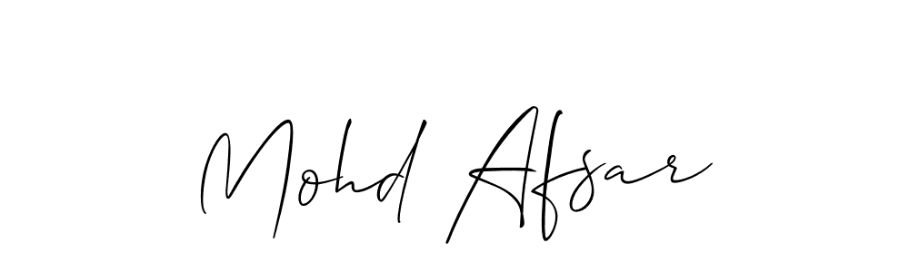 How to make Mohd Afsar name signature. Use Allison_Script style for creating short signs online. This is the latest handwritten sign. Mohd Afsar signature style 2 images and pictures png