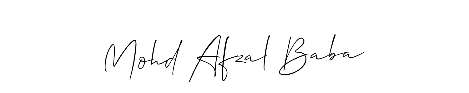 How to make Mohd Afzal Baba signature? Allison_Script is a professional autograph style. Create handwritten signature for Mohd Afzal Baba name. Mohd Afzal Baba signature style 2 images and pictures png