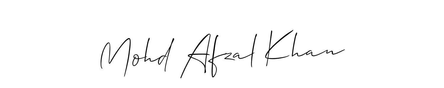 Make a beautiful signature design for name Mohd Afzal Khan. With this signature (Allison_Script) style, you can create a handwritten signature for free. Mohd Afzal Khan signature style 2 images and pictures png