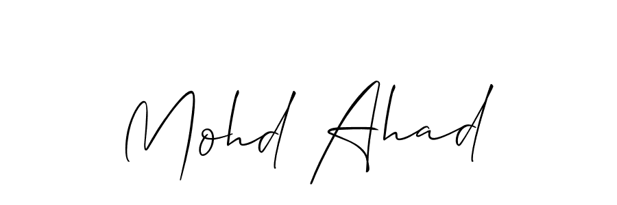 Allison_Script is a professional signature style that is perfect for those who want to add a touch of class to their signature. It is also a great choice for those who want to make their signature more unique. Get Mohd Ahad name to fancy signature for free. Mohd Ahad signature style 2 images and pictures png