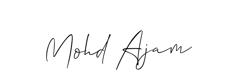 Also You can easily find your signature by using the search form. We will create Mohd Ajam name handwritten signature images for you free of cost using Allison_Script sign style. Mohd Ajam signature style 2 images and pictures png