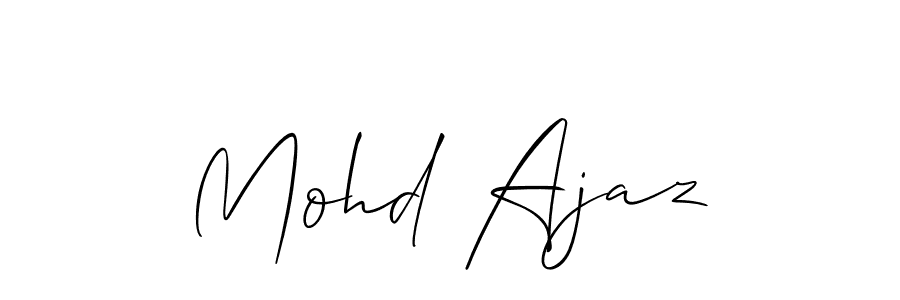 Also You can easily find your signature by using the search form. We will create Mohd Ajaz name handwritten signature images for you free of cost using Allison_Script sign style. Mohd Ajaz signature style 2 images and pictures png