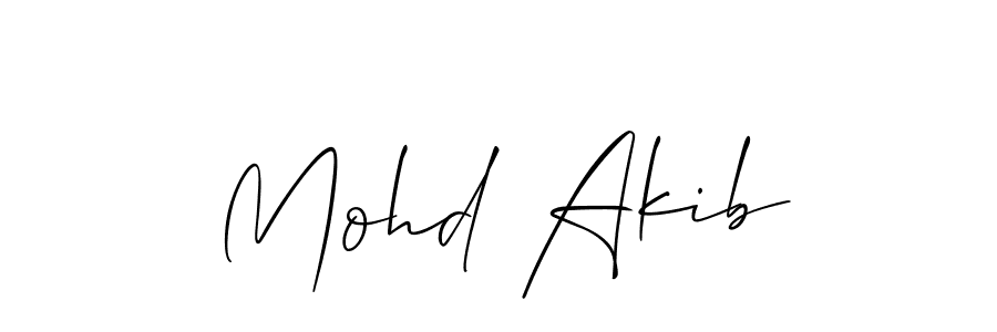 How to make Mohd Akib name signature. Use Allison_Script style for creating short signs online. This is the latest handwritten sign. Mohd Akib signature style 2 images and pictures png