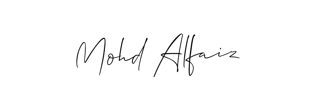 Also we have Mohd Alfaiz name is the best signature style. Create professional handwritten signature collection using Allison_Script autograph style. Mohd Alfaiz signature style 2 images and pictures png