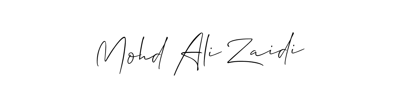 You should practise on your own different ways (Allison_Script) to write your name (Mohd Ali Zaidi) in signature. don't let someone else do it for you. Mohd Ali Zaidi signature style 2 images and pictures png