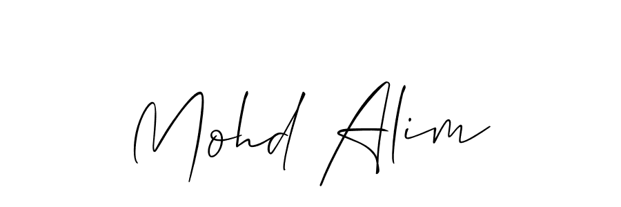 Also You can easily find your signature by using the search form. We will create Mohd Alim name handwritten signature images for you free of cost using Allison_Script sign style. Mohd Alim signature style 2 images and pictures png